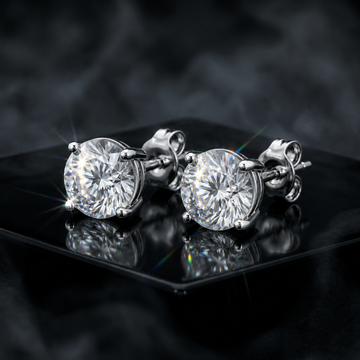 Eternal Round Brilliant Earings S925 + VVS