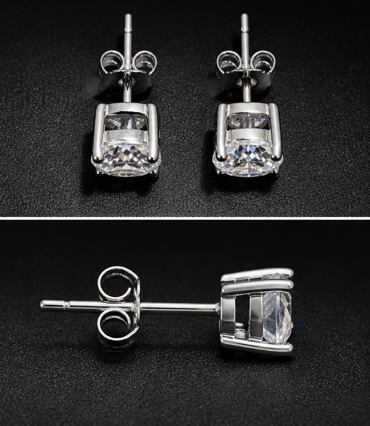 Eternal Round Brilliant Earings S925 + VVS